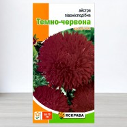 Насіння айстри пiвонiєподібної Темно-червона, 0,3г, ТМ Яскрава